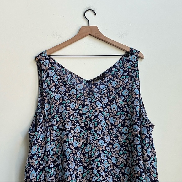 Lane Bryant Size 30/32 Swing Double Layer Floral Chiffon Tank Sleeveless Top - Picture 3 of 14